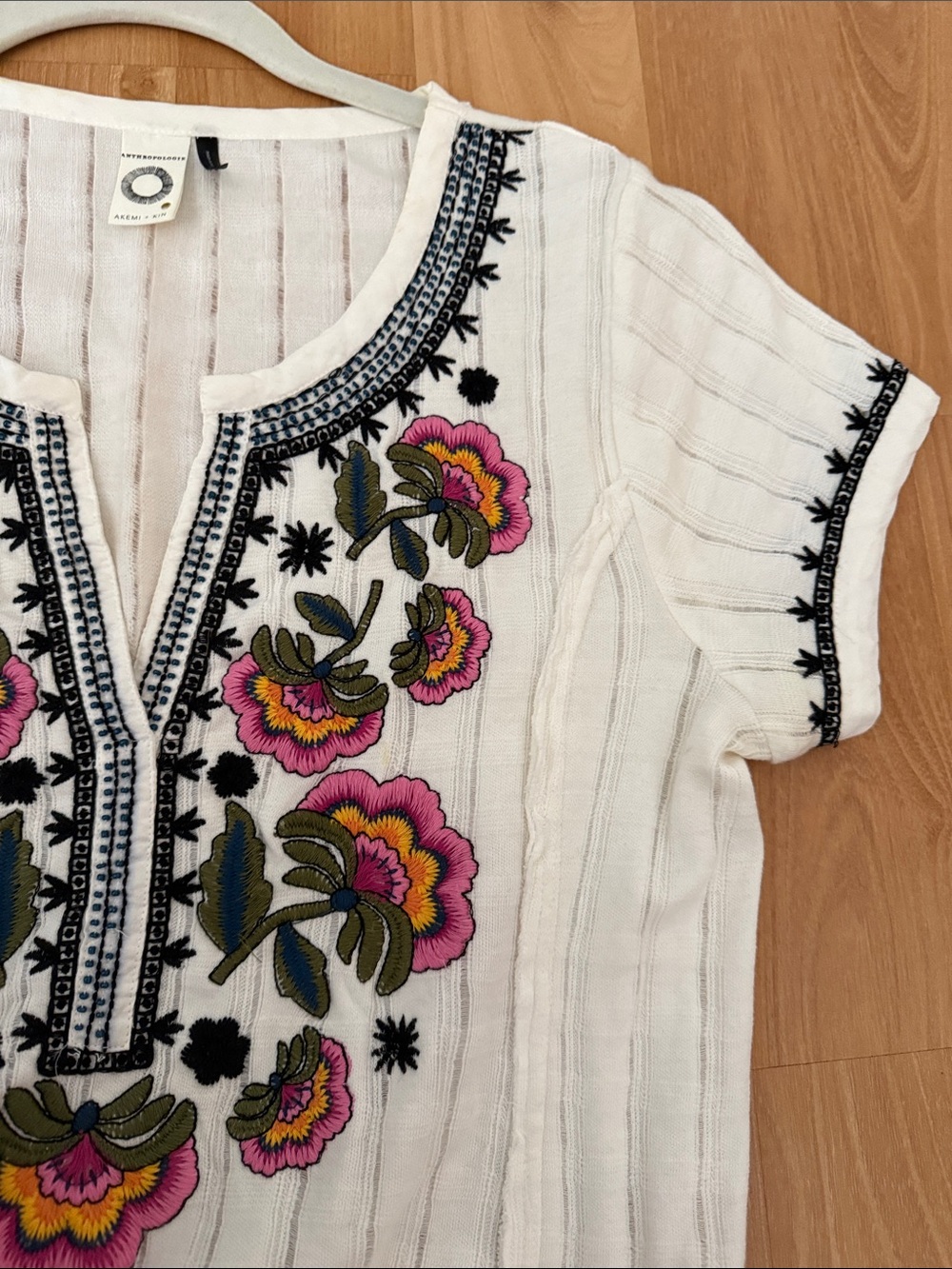 Anthropologie Floral Embroidery Blouse - Picture 15 of 16